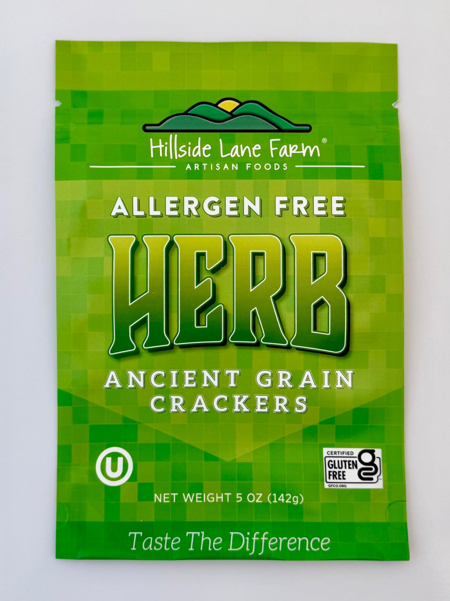 Hillside Lane Farm Herb Crackers - Gluten Free, Allergen Free, Vegan, Kosher - Ancient Grain Snack - 4 Pack, 5oz Bags
