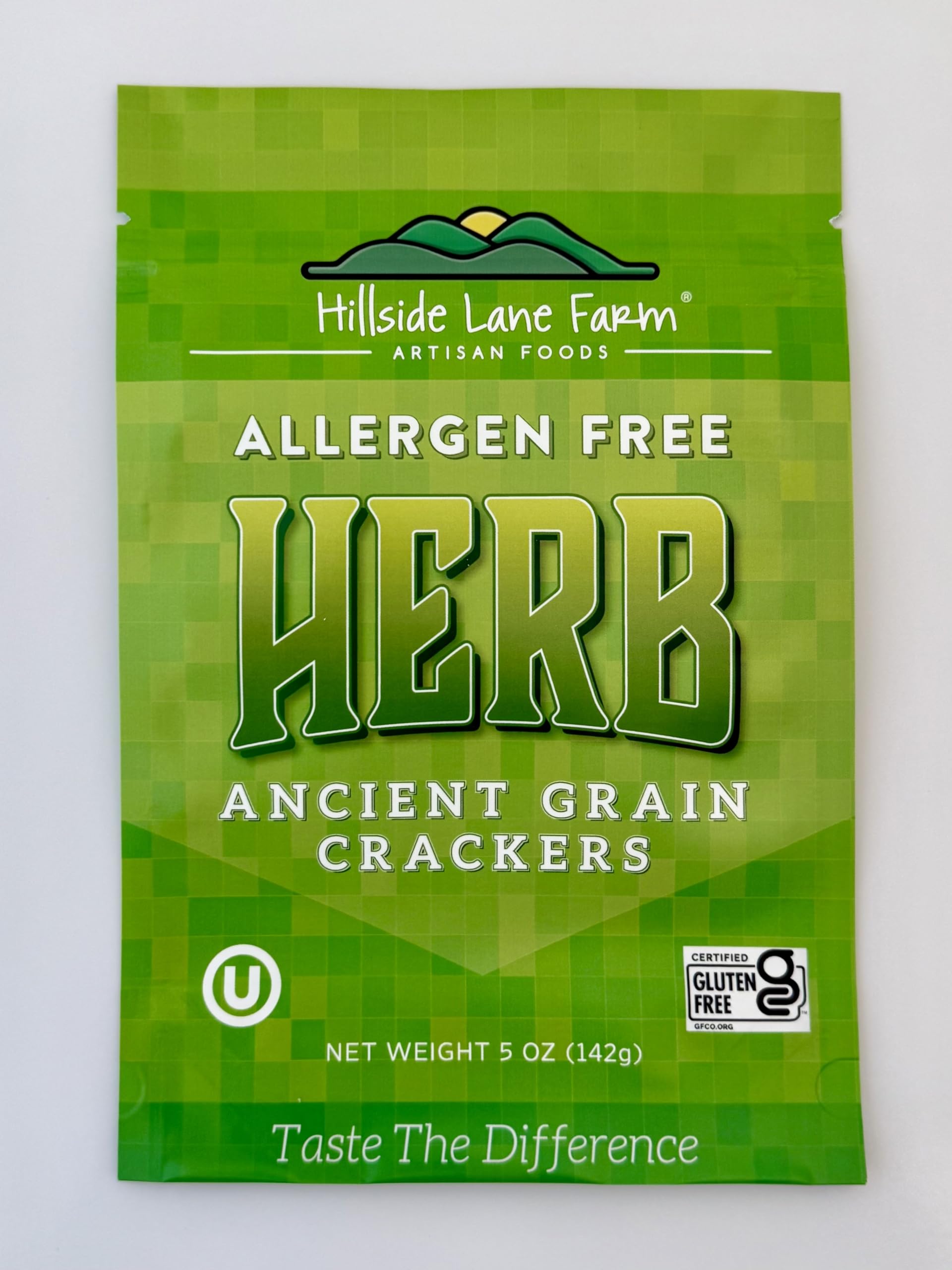 Hillside Lane Farm Herb Crackers - Gluten Free, Allergen Free, Vegan, Kosher - Ancient Grain Snack - 4 Pack, 5oz Bags