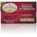Twinings of London English Afternoon Black Tea Bags, 20 Count