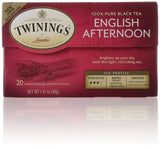 Twinings of London English Afternoon Black Tea Bags, 20 Count