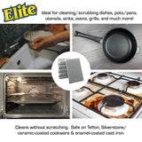 Elite Silver Scrubber Sponge, 6 Pack, Non Scratch, Sponges for Kitchen and Household Use, Made in USA (Regular)
