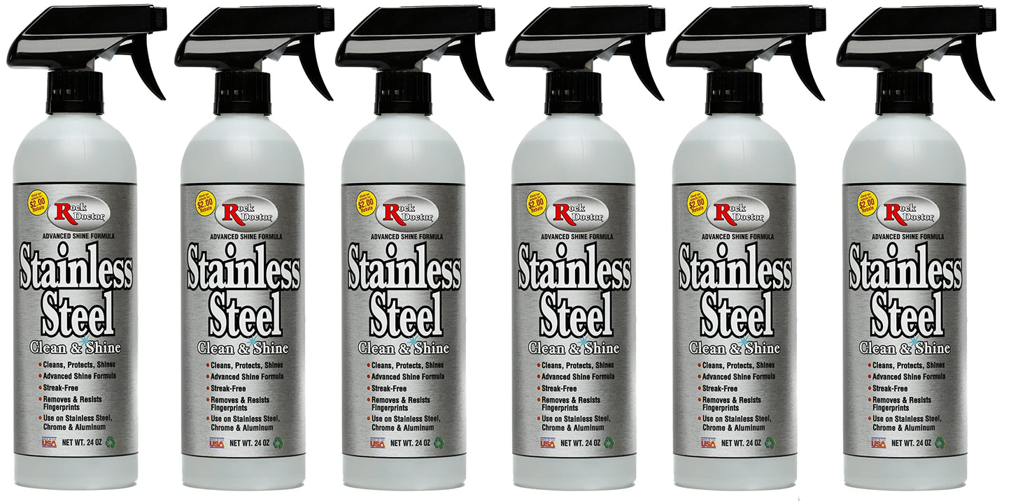 Rock Doctor Stainless Steel Cleaner and Protectant, Streak-Free Cleaning Solution for Chrome and Aluminum Appliances or Surfaces, Smudge Resistant