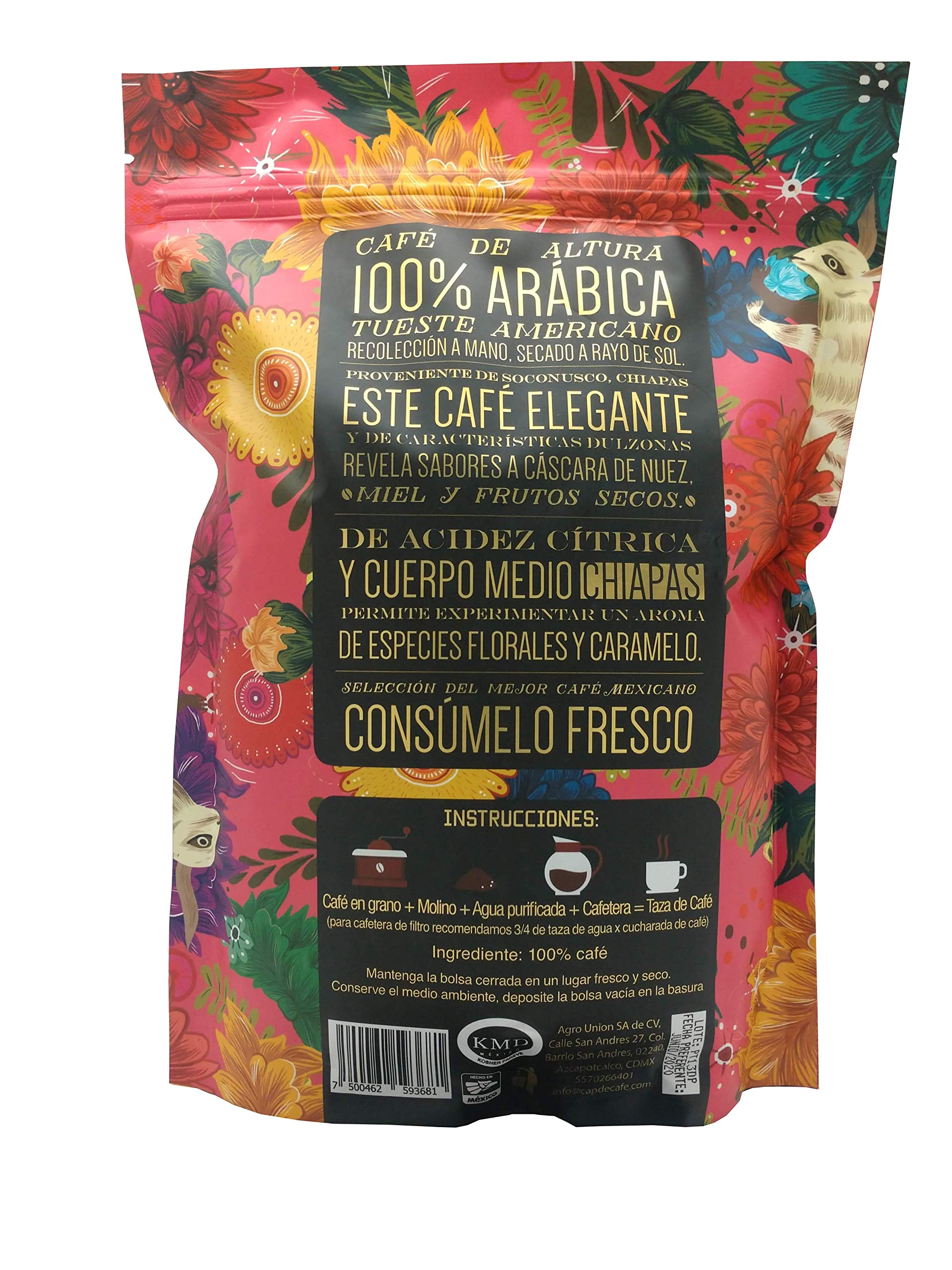 Etnia 52 - Chiapas (Intenso), Mexican Ground Coffee, 1 lb, Kosher Certified (KMD), Made in Mexico, Includes Ebook Recipe Link