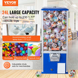 VEVOR Gumball Machine for Kids, 25" Height Home Vending Machine, PS Bouncy Balls Dispenser, Hold 230 Capsule Toys, Rectangle Bubble Gum Machine