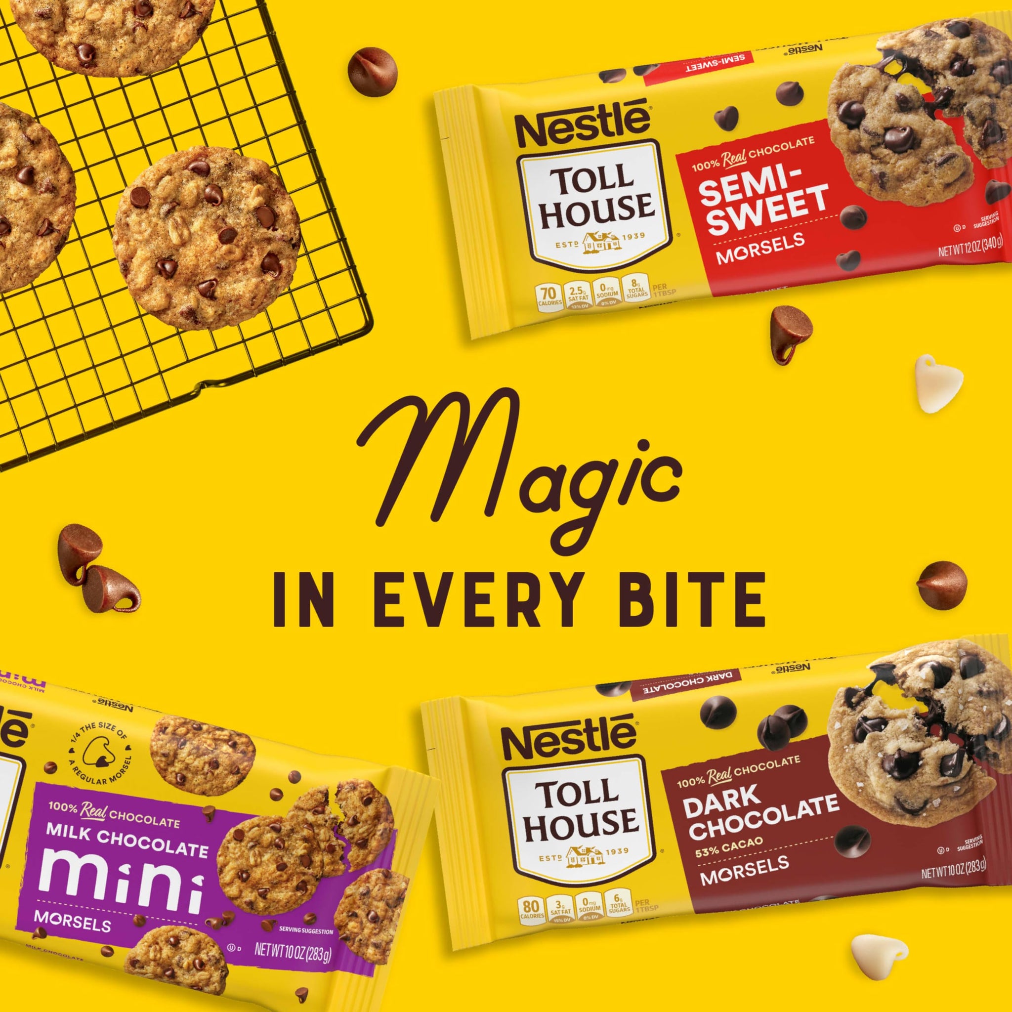 Nestle Toll House Milk Chocolate Mini Morsels, Mini Baking Chips, Melting Chocolate, Gluten Free