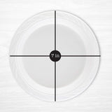 100 Count Disposable 7 Inch White Plastic Plates