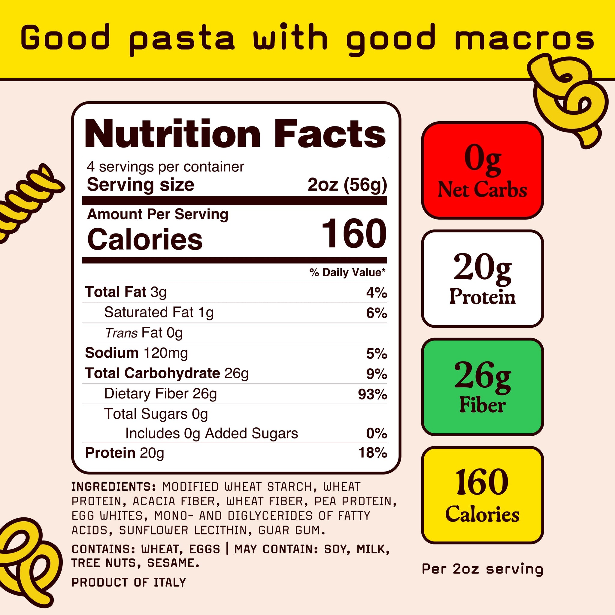 Pete's Pasta Spaghetti Noodles | 20g Protein Pasta, No Carb | Keto, Carb Free Pasta | Healthy, Zero Carb Italian Pasta From Italy | 3-Pack, 8oz