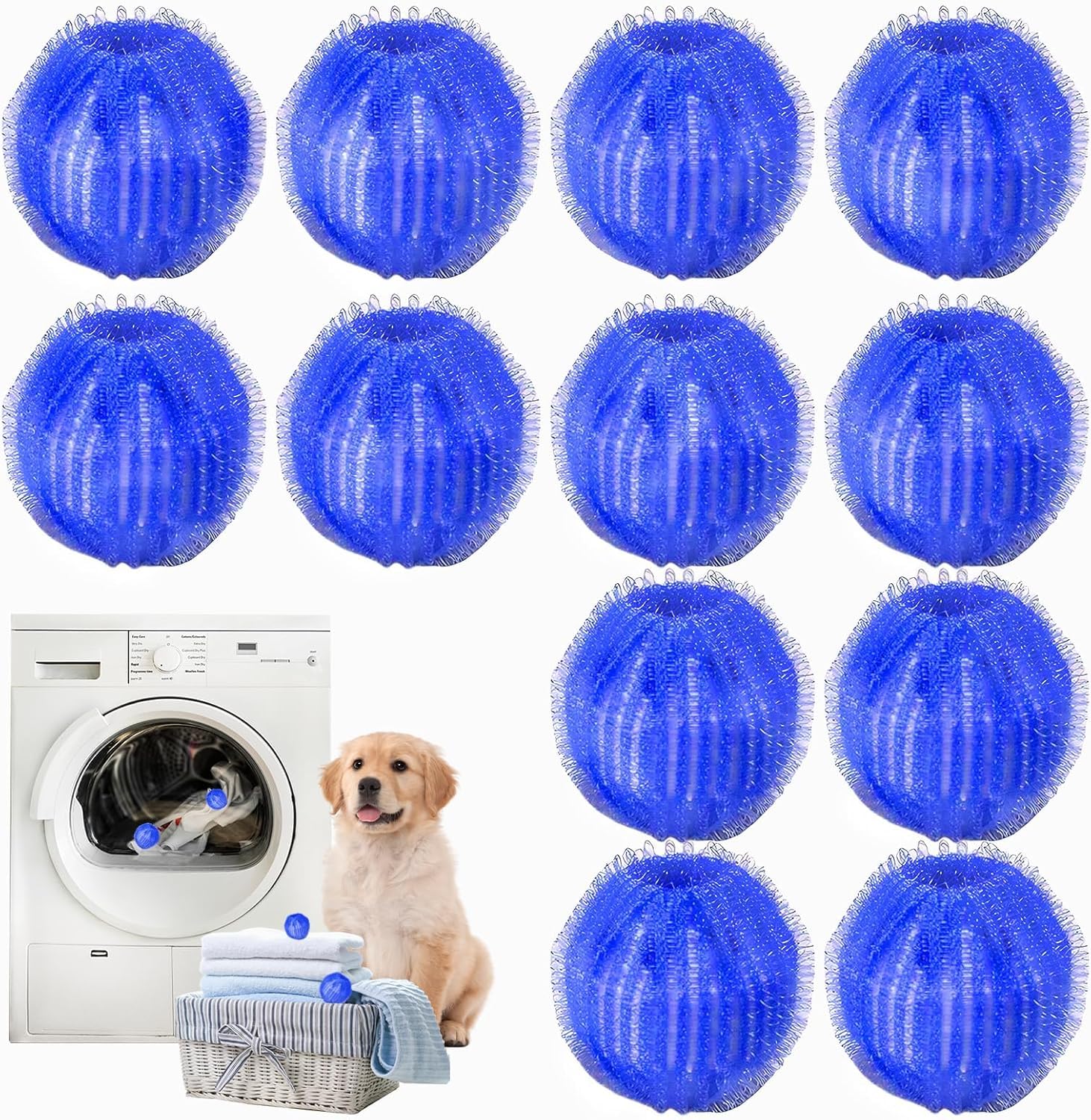 Pet Hair Remover for Laundry, Reusable Dog & Cat Hair Remover Tool, Effectively Removes Pet Hair, Lint and Dander from Bedding and Clothing, Suitable