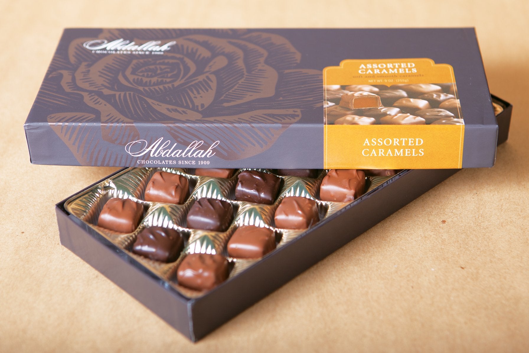 Abdallah Chocolates Assorted Caramels 9 oz.