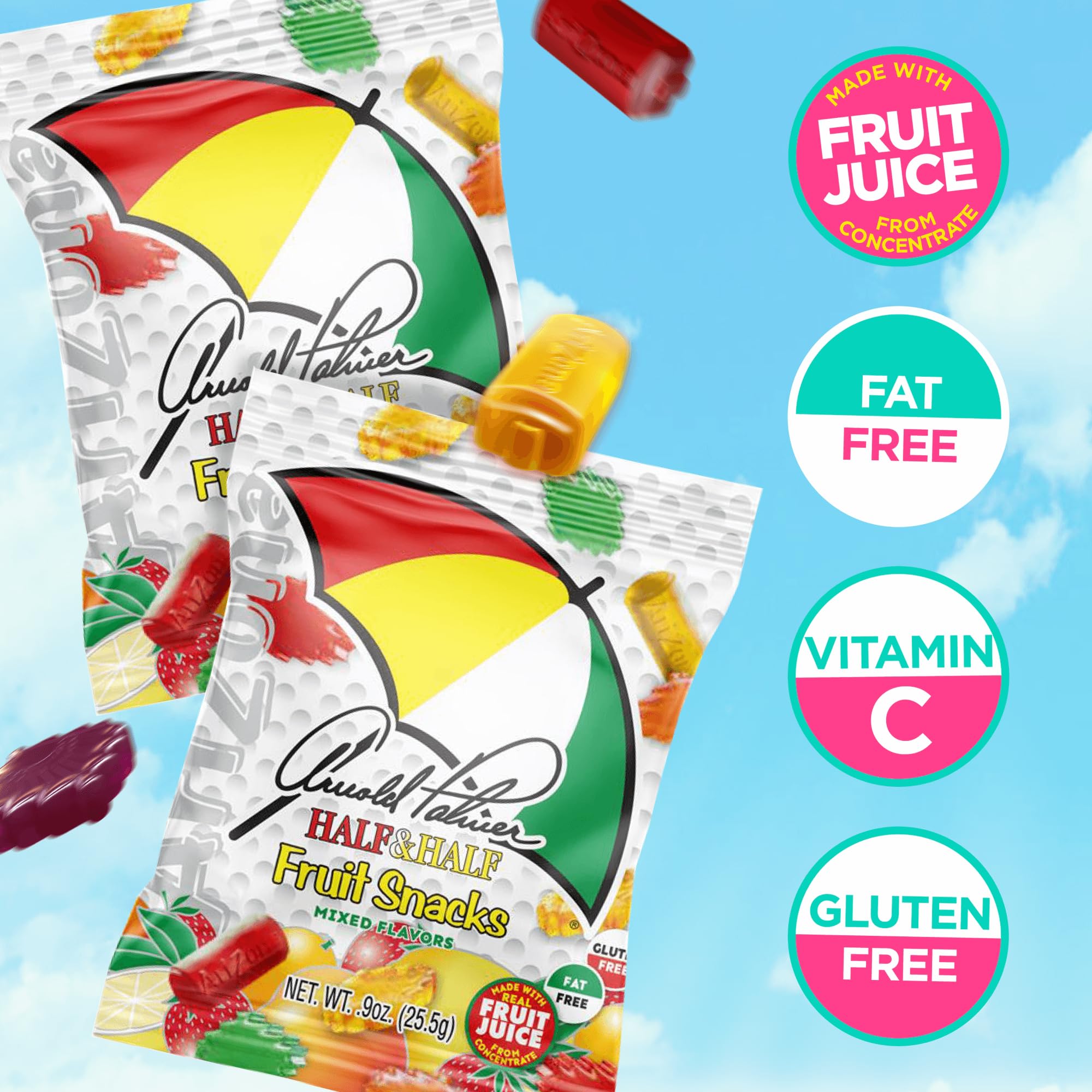 AriZona Iced Tea Fruit Snacks, Arnold Palmer - 0.9 oz, 10 count Box