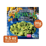 Amy's Frozen Meals, Pesto Tortellini Bowl, Made With Organic Wheat and Basil, Microwave Meals, 9.5 Oz