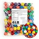 1 Inch Gumballs for Gumball Machine, Approx. 220 Pieces, 4lb Bulk Bag, Large Gumballs, Bubble Gum Balls Assorted Fruit Flavored Bubble Gum, Gumball
