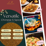 Spice Hut - Chinese 5 Spice Powder Organic, with Salt, Asian Seasoning Mix, Authentic 5 Spice Seasoning for Cooking Asian Cuisine - Stir Fry