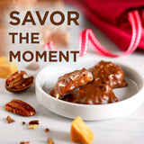 Russell Stover Pecan Delight Gusset Bag 16.10 Ounce Russel Stover Milk Chocolate Covered Candy Pack, Crunchy Pecans and Buttery Caramel Covered In