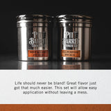 Pit Barrel Cooker Pit Rub Signature Shaker Set | Pit Rub Shakers for Beef and Game Pit Rub and All Purpose Pit Rub | Stainless Steel Adjustable