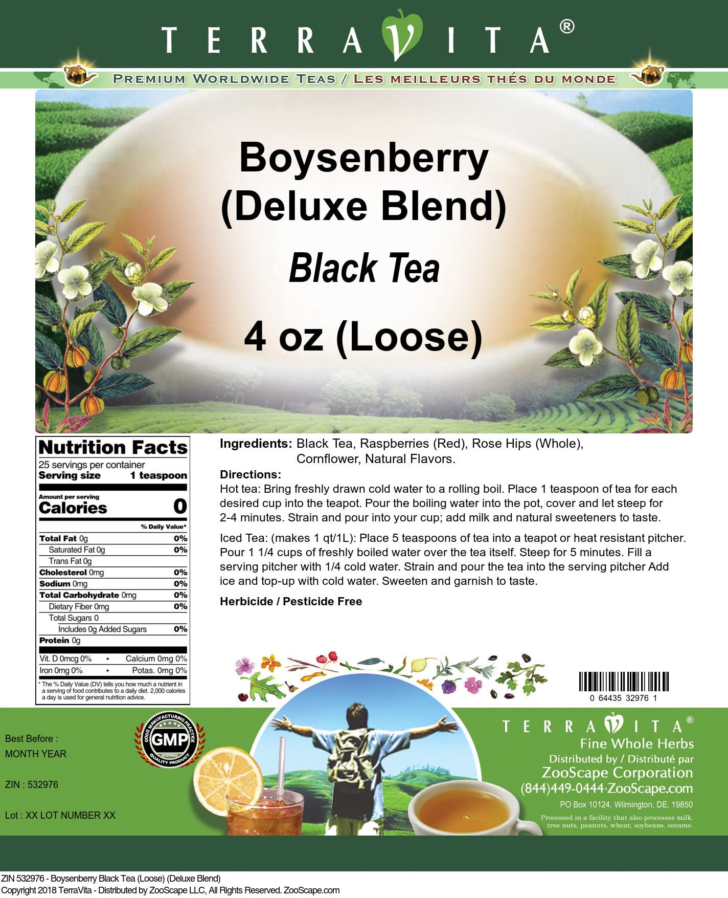 Boysenberry Black Tea (Loose) (Deluxe Blend) (4 oz, ZIN: 532976)
