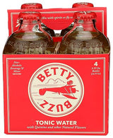 Betty Booze, Tonic Water, 9 Fl Oz, 4 Pack