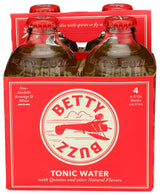 Betty Booze, Tonic Water, 9 Fl Oz, 4 Pack