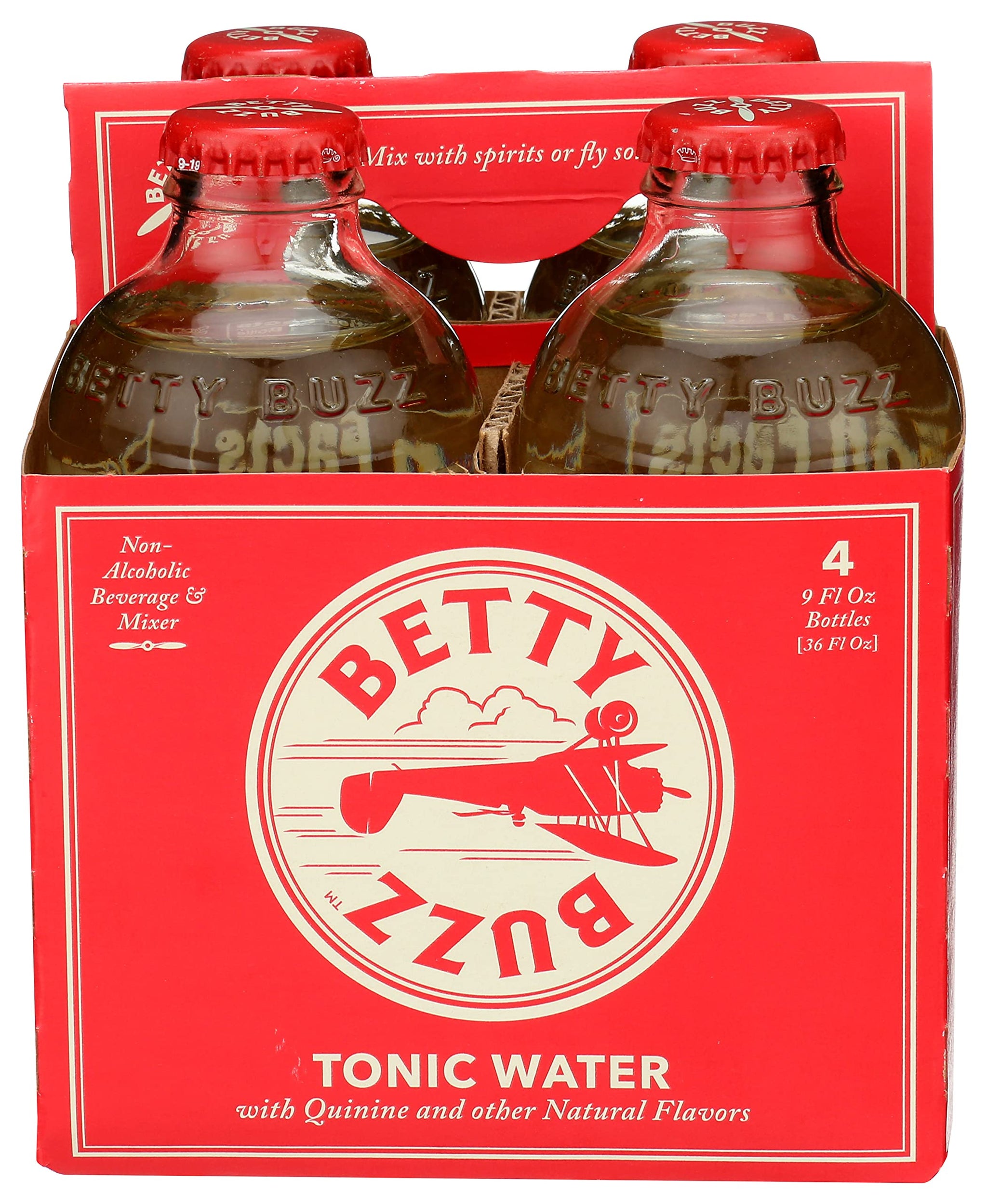 Betty Booze, Tonic Water, 9 Fl Oz, 4 Pack
