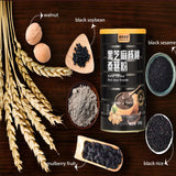 Black sesame walnut mulberry powder, grain Congee, black sesame walnut soup, instant soup, breakfast Congee, 17.64ounces, 1 can (500 grams)
