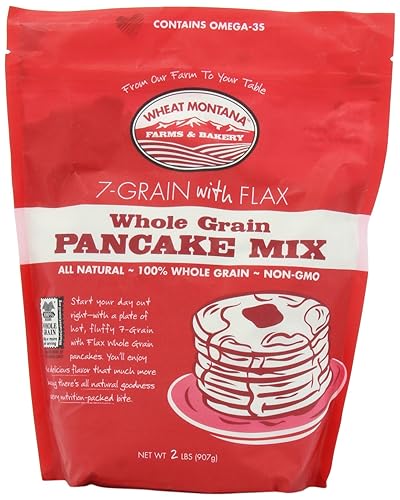 Wheat Montana Bag Pancake Mix, 7-Grain with Flax, 2 Pound (Pack of 8)