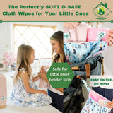 Reusable Paper Towels Washable Roll 29 Pack, 100% Soft Cotton Baby Wipes, Paperless Paper Towel Alternative, Zero Waste Napkins w/Wet Bag & Wash Cloth