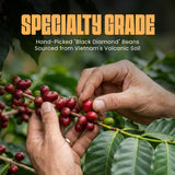 Blu Ore Black Diamond Robusta Specialty Coffee Beans - Single Origin, Bold Aromatic Espresso Beans with Hints of Walnut, Peanut, Caramel, Brown Sugar