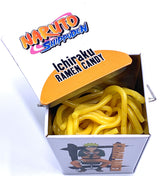 Boston America Naruto Shippuden Ichiraku Ramen Candy - Ramen Noodle Shapped Gummy Candy in Carry Out Shapped Collectible Tin - One (1) Tin - Fruit