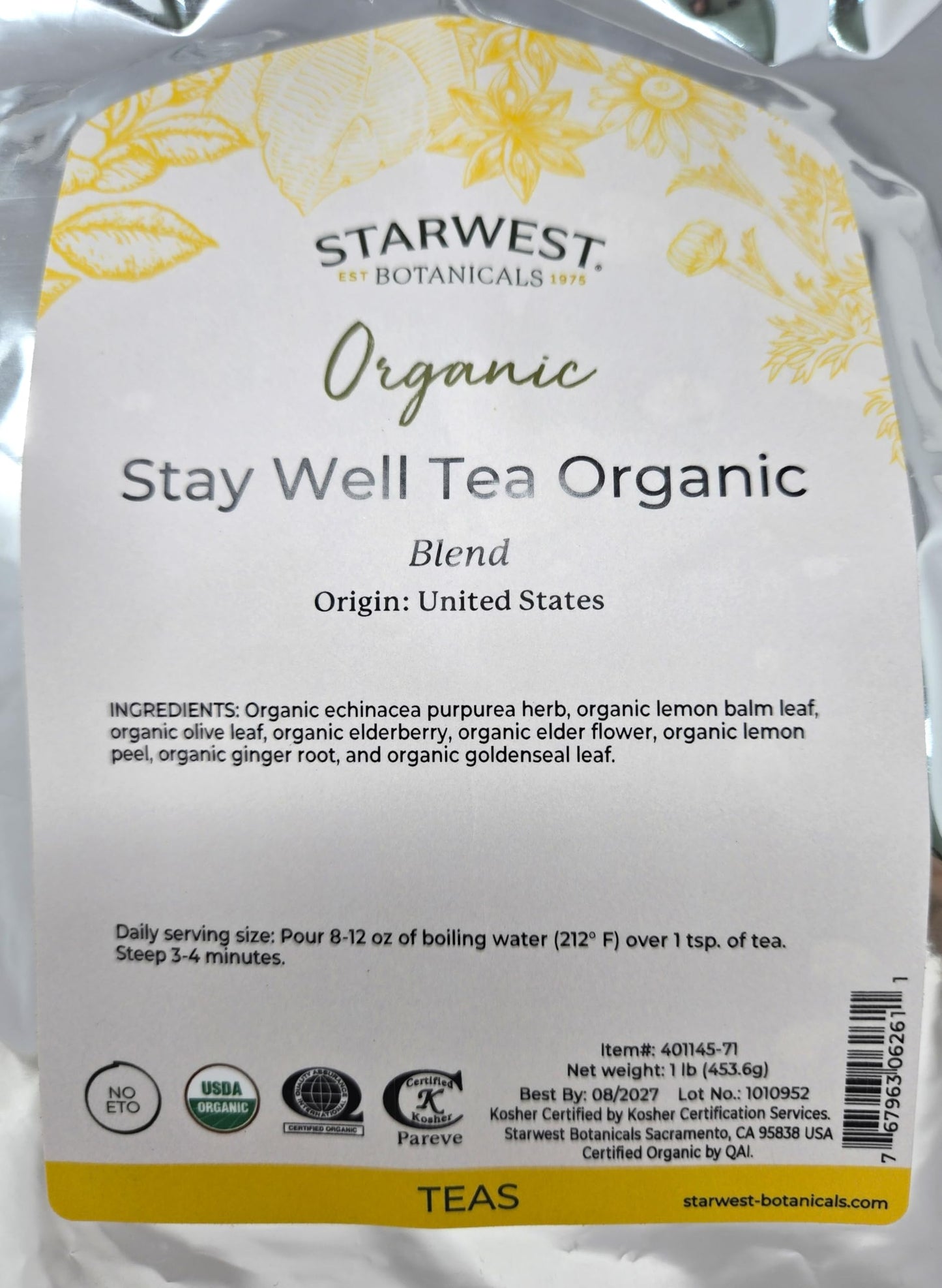Stay Well Tea Organic