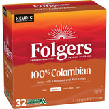 Folgers Colombian Medium Roast Coffee, 32 Keurig K-Cup Pods