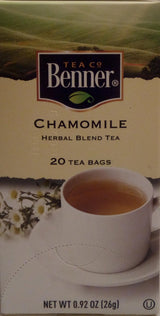 Benner Tea Co. Chamomile Herbal Blend Tea 20 bags