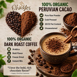 OhmYes Mocha Mushroom Coffee with Pure Cacao | Organic 11 Mushroom Adaptogen Blend (Lions Mane, Reishi, Chaga, Cordyceps) | Premium Chocolate Dark