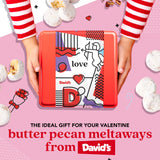 David’s Cookies Butter Pecan Meltaways Flavored Cookies With Crunchy Pecans In A Beautiful Love Tin Gift Box 2Lbs - Deliciously Soft & Melt In Your