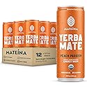 Mateina Yerba Mate Zero Sugar Energy Drink - 120mg Natural Caffeine - Organic, Non-GMO, Non-Carbonated - Dr. Andrew Huberman Recommended - (12 fl oz