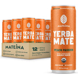 Mateina Yerba Mate Zero Sugar Energy Drink - 120mg Natural Caffeine - Organic, Non-GMO, Non-Carbonated - Dr. Andrew Huberman Recommended - (12 fl oz
