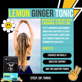 Revival Tea Company Lemon Ginger Tonic - Caffeine Free Herbal Tea Blend with Lemongrass and Ginger - 24 Tea Bags