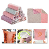 BASICGOLDYAO 10 Pack Soft Kitchen Dish Cloths,No Odor Kitchen Dish Towels Reusable Household Cleaning Cloths Dry Quickly Free Nonstick Oil