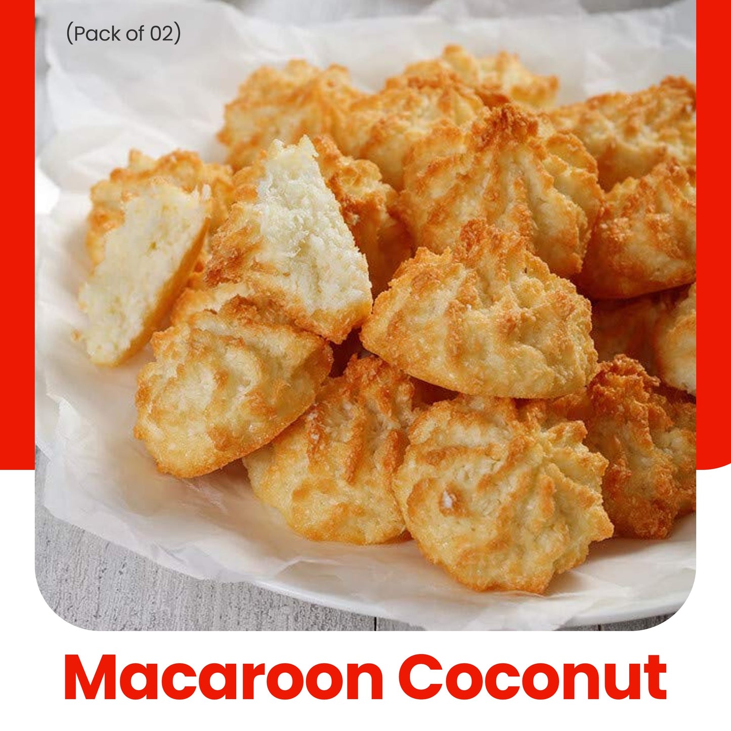 Macaroon Coconut - Premium Quality - Organic Macaroons - Delicious & Distinctive Coconut Yogurt Flavor - Yogurt Cookie - Tasty Dessert Treats (Pack