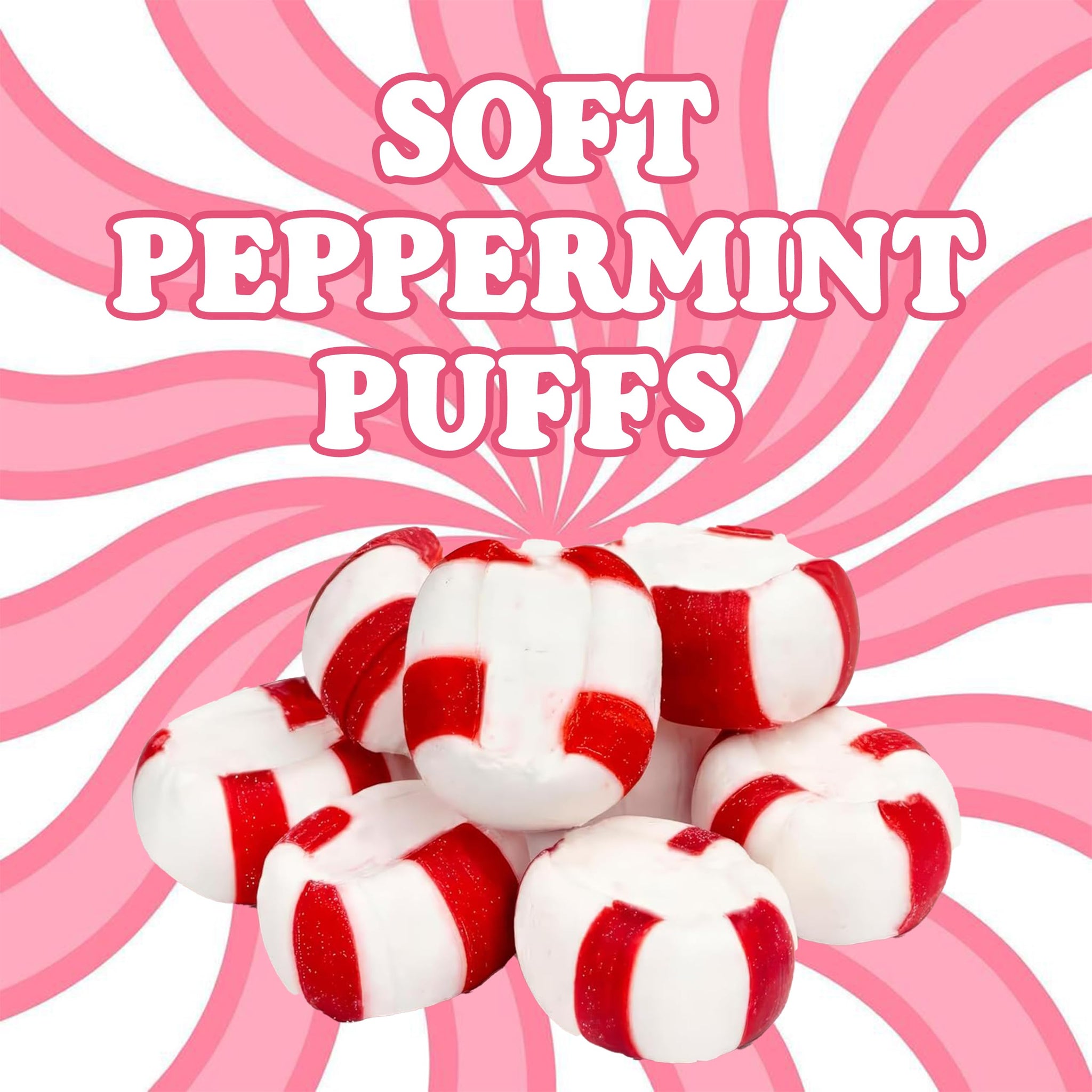 Soft Peppermint Candy Balls, 200 Pieces of Classic Christmas Candy Bulk, Stocking Stuffer, Individually Wrapped Red and White Striped Peppermint Puffs