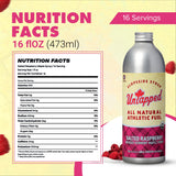 UnTapped Salted Raspberry Bulk Bottle - 16 Servings | 16 Fl Oz Aluminum Bottle | Pure Vermont Maple Syrup with Organic Raspberry Juice and Sea Salt