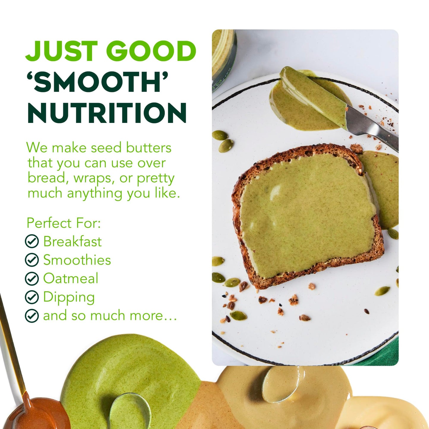 88 Acres Organic Pumpkin Seed Butter, Unsweetened, 14 oz Jar, 2 Pack, Butter Spread with 9g Plant-Based Protein, Gluten Free, Nut Free, Vegan, Non-GMO