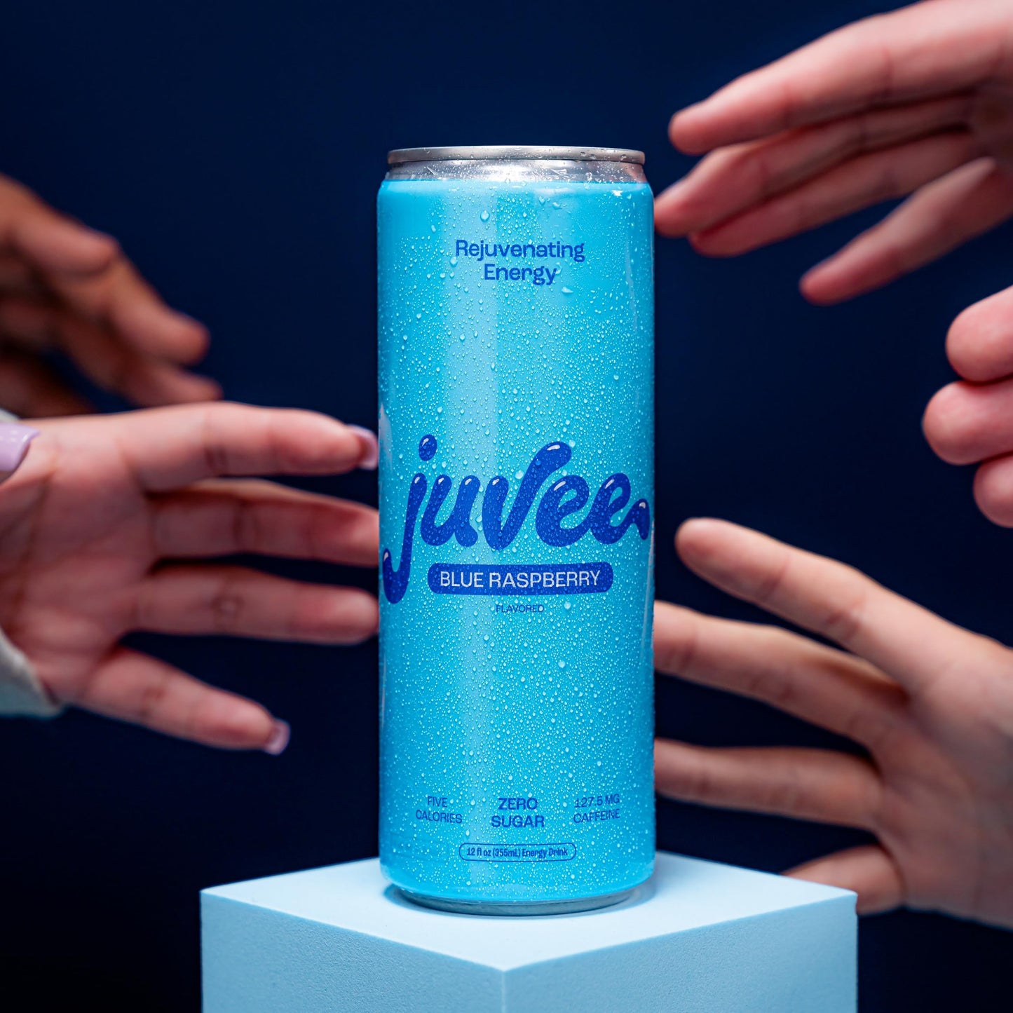 Juvee Rejuvenating Energy Drink - 12 oz Cans (12-Pack) - Sugar Free, 128mg Natural Caffeine per Can, Zero Sugar, Low Calorie, Clean Energy & Focus