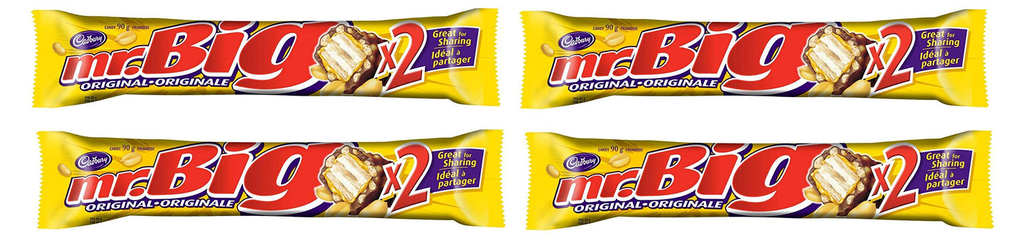 Mr. Big x2 Chocolate Bars 90g Each BAR The Great Taste of Canada Chocolate bar (4 Packs)