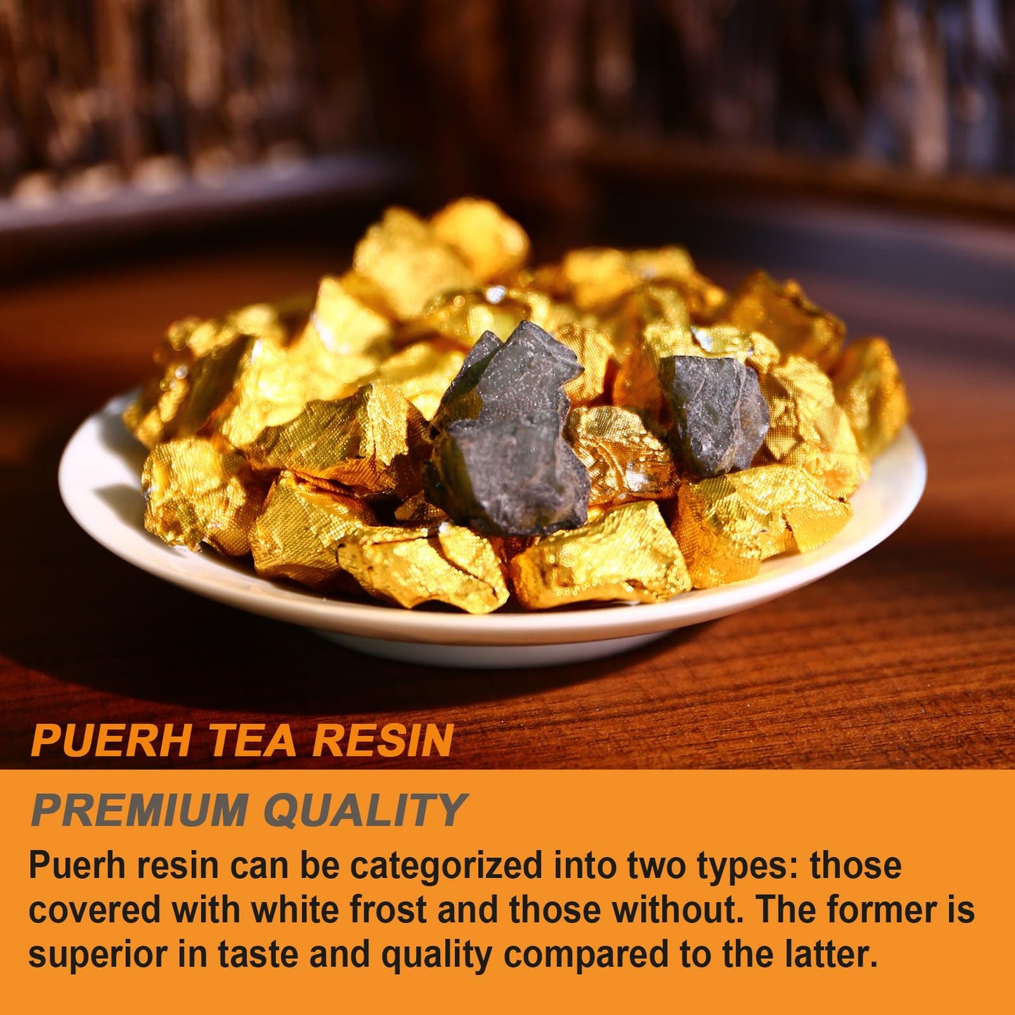 FullChea - Pu-erh Tea Resin - Instant Tea Resins - Chagao 2009 Aged Fermented Yunnan Ripe Pu Erh, Medium Caffeine - Helps Digestion - 3.53oz / 100g