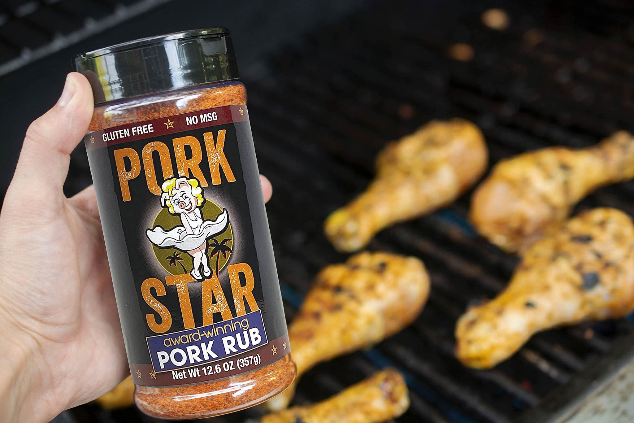 BBQ Pit Stop Pork Star Pork Rub - Exceptional Pulled Pork - 12.6 Ounce