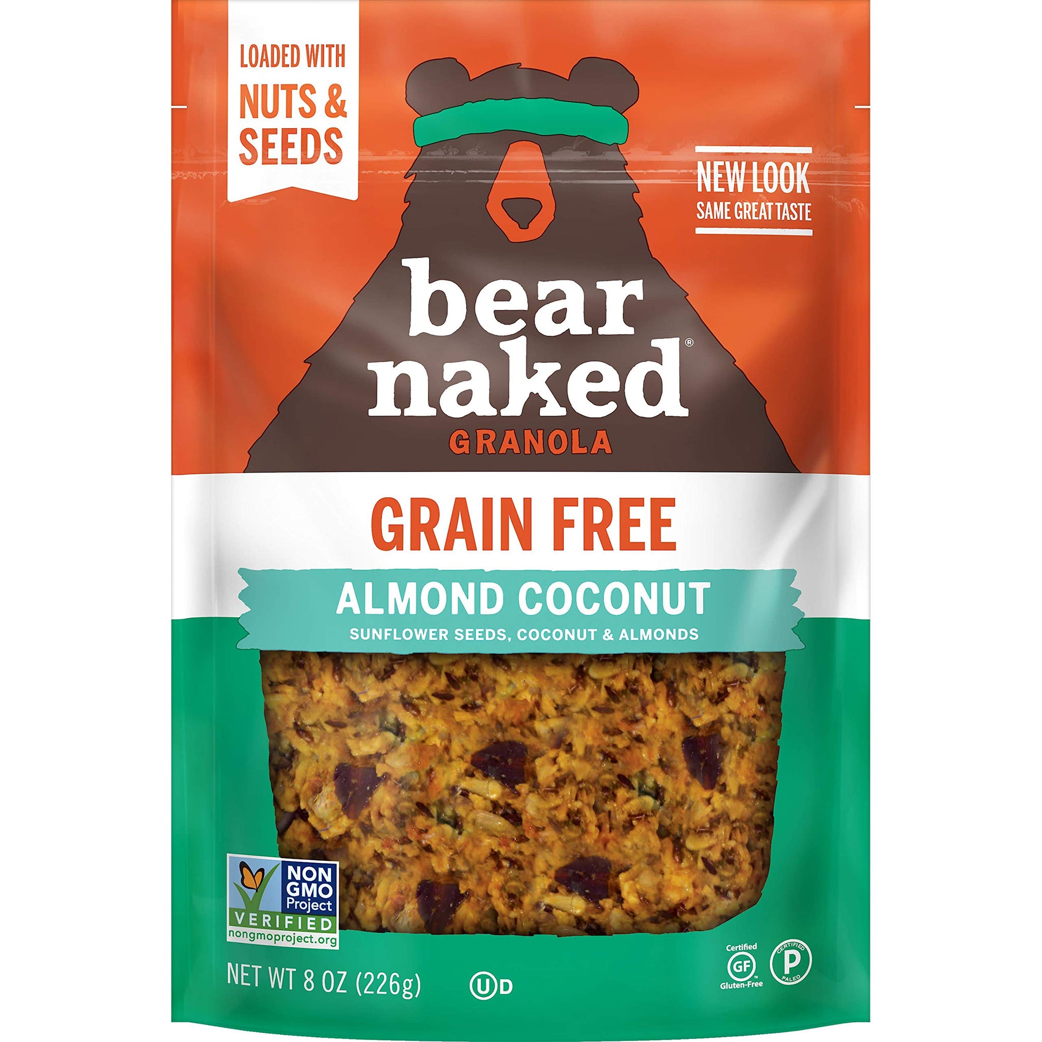Bear Naked, Granola, Almond Coconut, Non-GMO Project Verified, Grain Free and Gluten Free, 8oz Bag