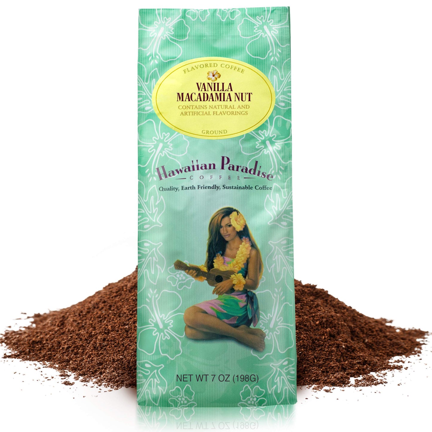 Hawaiian Paradise Coffee Medium Roast (7-OZ) World Class Premium Flavored Grounds Gourmet | Signature Brewed Made From the Finest Beans| Farm Fresh