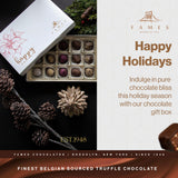 Holiday Xmas Chocolate Gift Box - Delicious Kosher Dairy Free, Egg Free Vegan Friendly Chocolates - Corporate Holiday Gifts for Clients, Employees