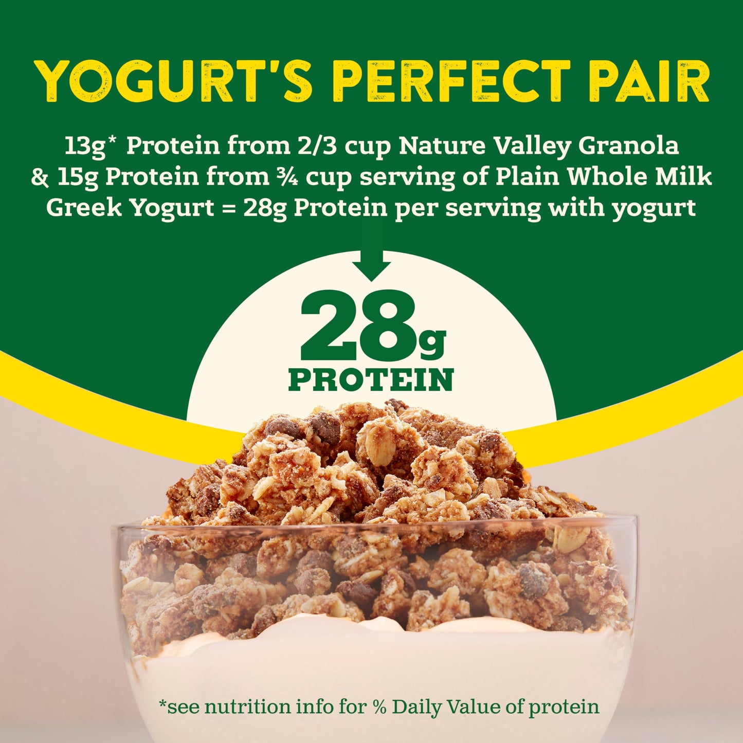 Nature Valley Protein Granola, Oats and Dark Chocolate, Resealable Tub, 22.5 oz