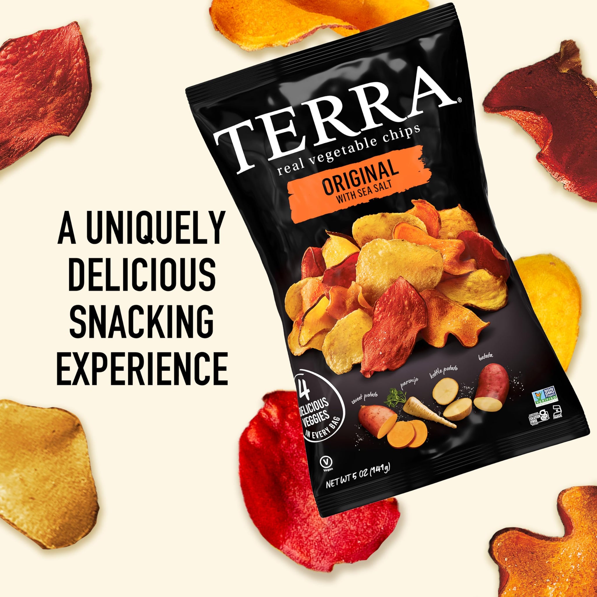 Terra Vegetable Chips, Original Vegetable Chips with Sea Salt, 5 oz